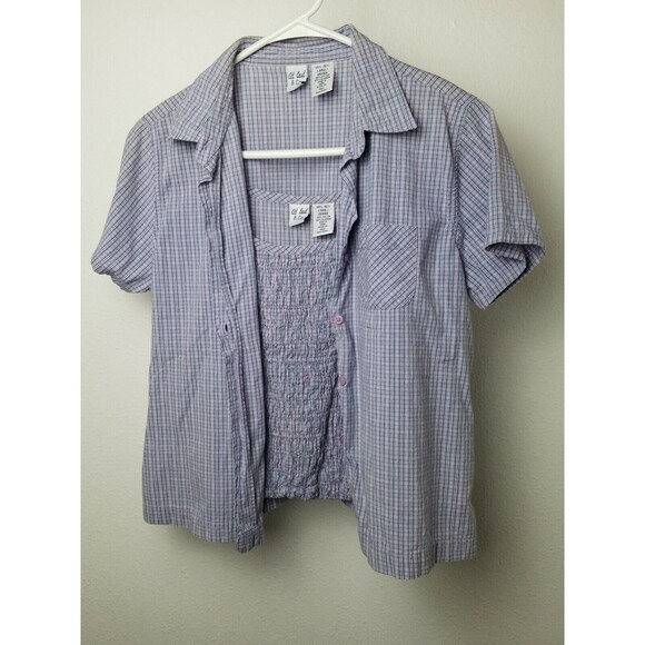 At Last & Co. Other - At Last & Co. Girls Large 14 1/2 - 16 1/2 Smocked Tank Top Button Up Vintage Y2K